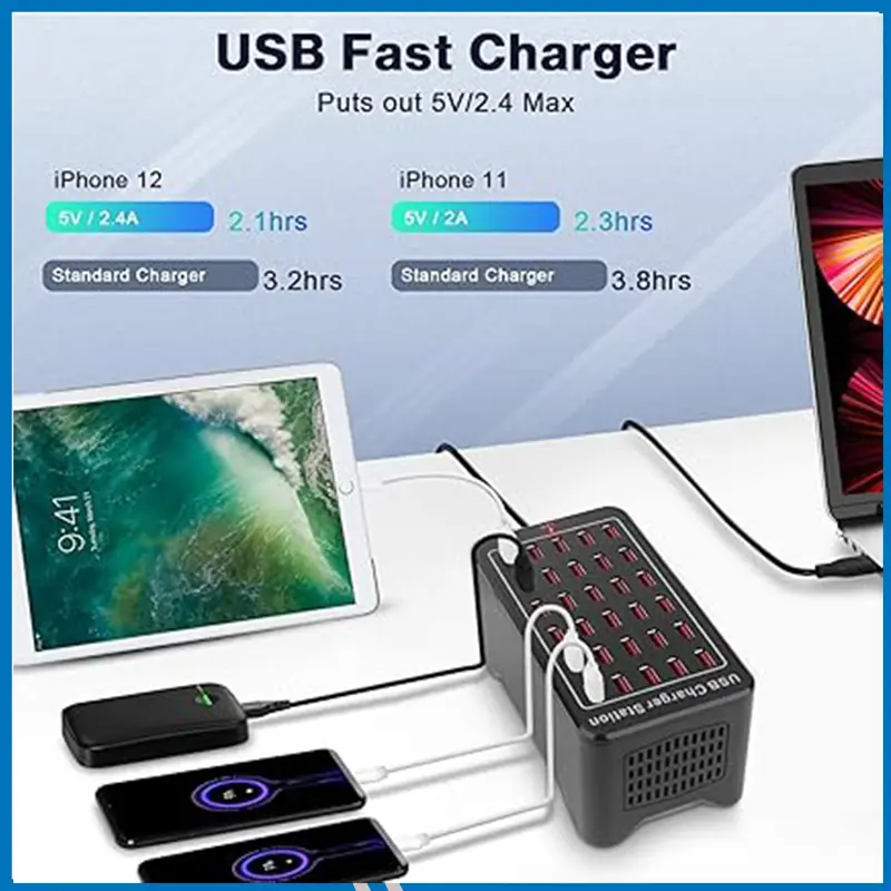 USB Charging Station 30 Port 150W(30A)