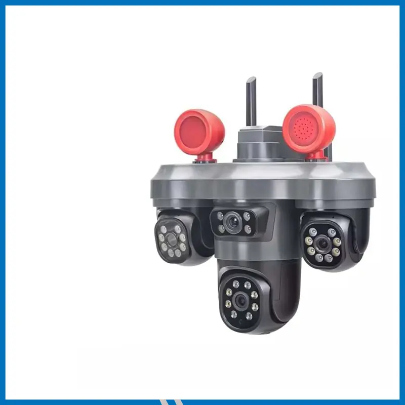 Triple Lens Triple PTZ AI Outdoor Security Camera  360° Pan View  Color Night Vision Human Detection 2-Way Audio IP67 Waterproof