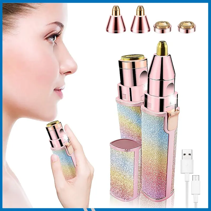 Flawless Hair Remover,Electric Eyebrow Trimmer 2 In 1 Electric Eyebrow Trimmer,Hair Removing Machine 2in1- Electric Shaver For Women