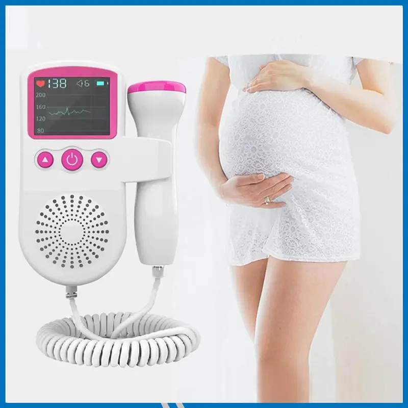 Fetal Doppler Heart Rate Monitor Baby Fetal Sound Heart Detector With LCD Display