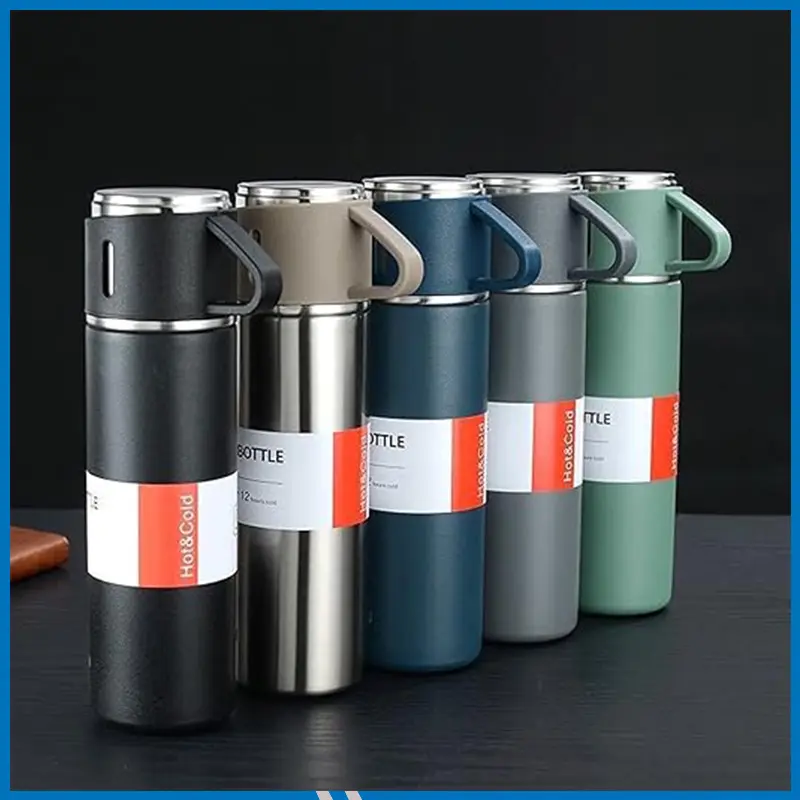 500 Ml Double-layer Stainless Steel Thermos Thermos Coffee Tumbler Water Bottle Tea Infuser Bottle With Portable Water Cup