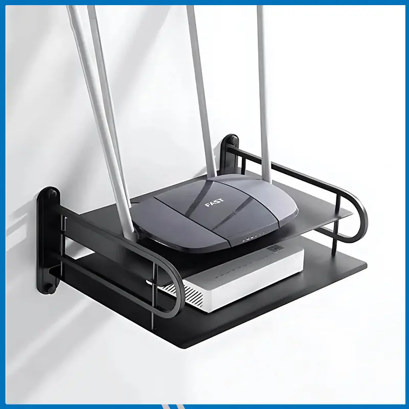 Wall Mounted WiFi Router and Onu Stand Metal Router Stand