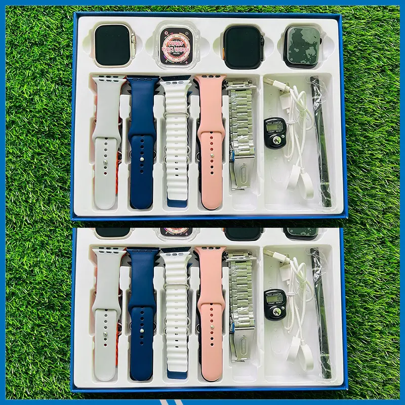 Y200 Smartwatch | 3 Watches + 13 Multiple Straps + Silicone Case + Touch Pen + Counter | Full HD Display