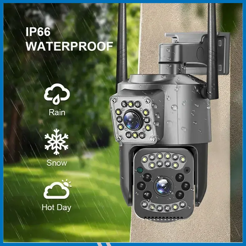 Dual Lens outdoor wifi IP Camera
