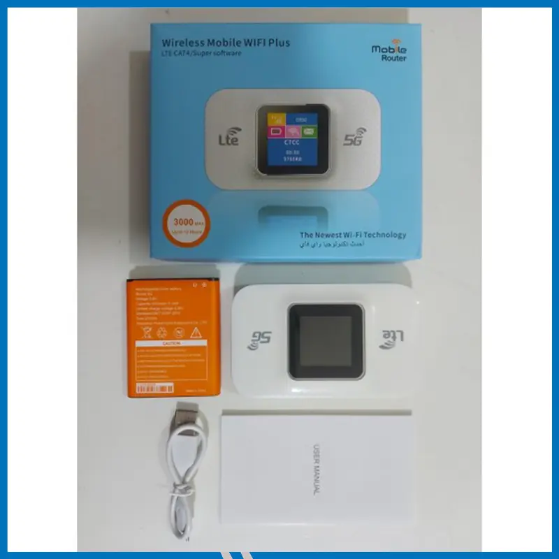 TABWD 4G/5G Plus 300mbps Pocket Wifi Router 3000mAh Battery Type-C