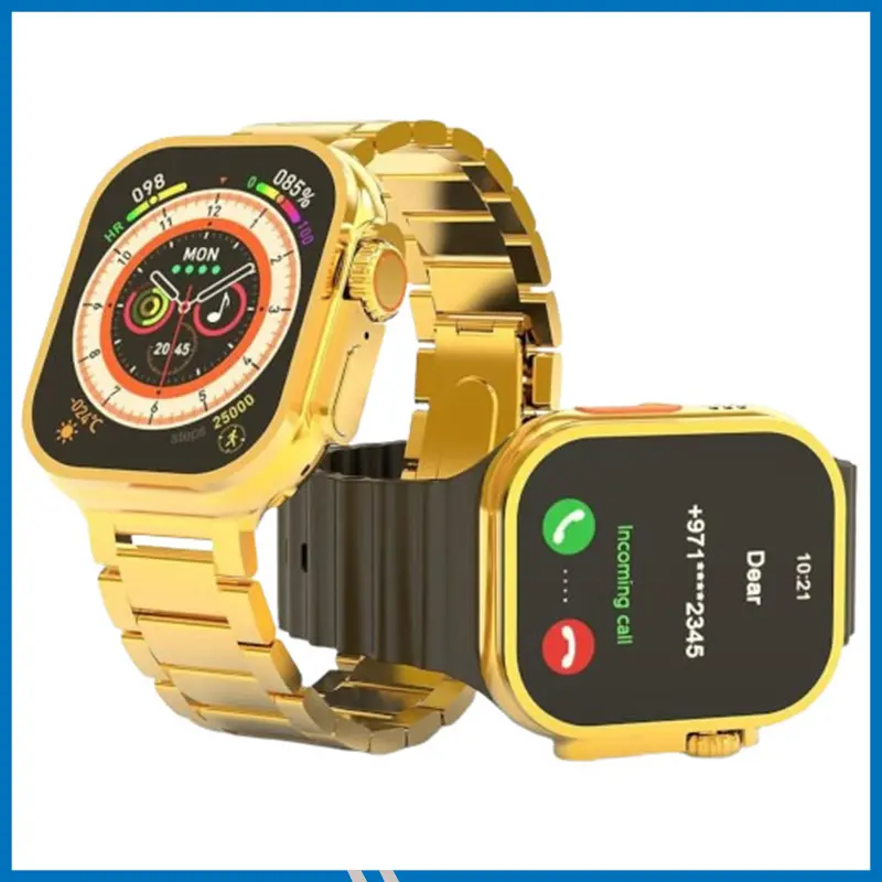 HK9 Ultra Golden Edition Smartwatch (Dual Straps)
