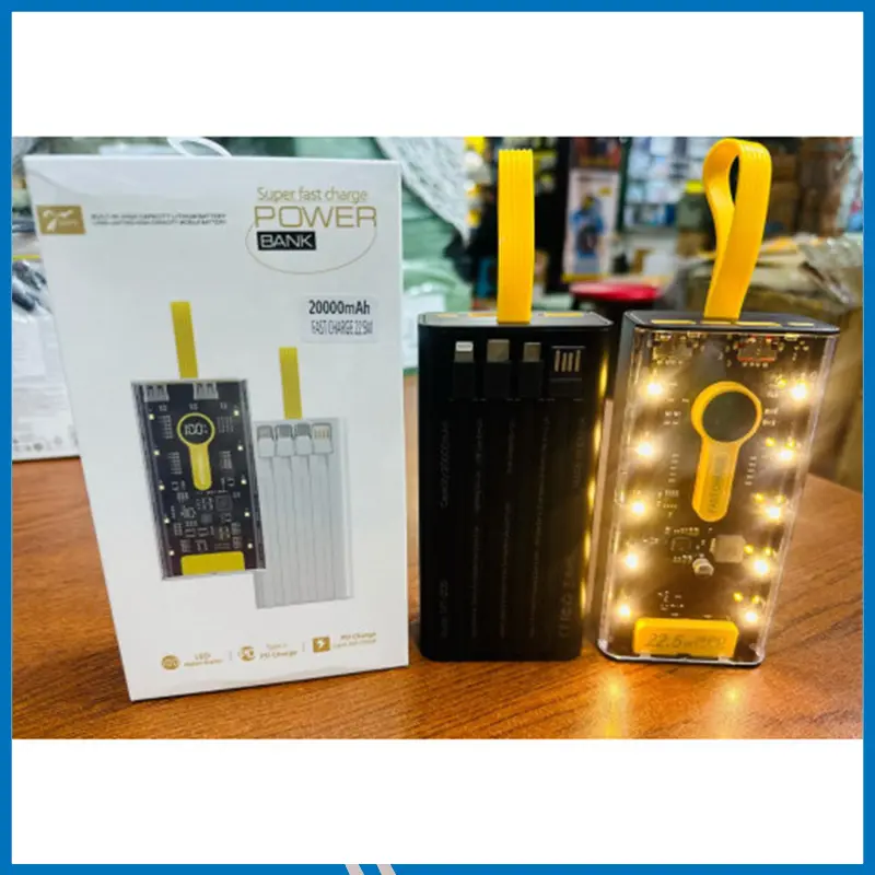 Transparent 20000mAh 22.5W Powerbank